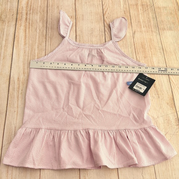 Magellan Girls Tank Top Size XL Pink Stripe Fish Gear Moisture Wicking Classic - Picture 4 of 8